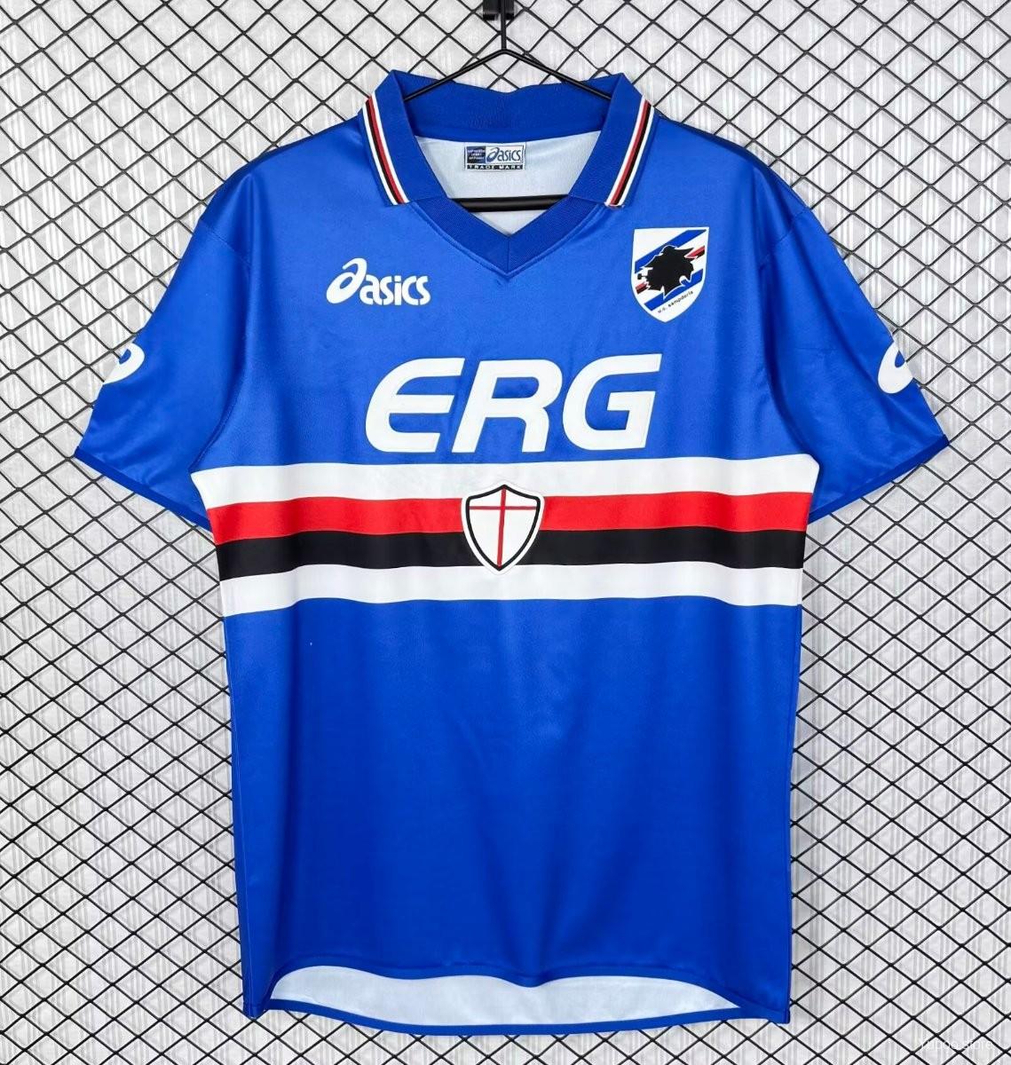 Camiseta de fútbol Sampdoria 2003/04 LOCAL MANGA CORTA VERSION FAN